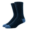 SILVER CREW SOCKS | DOTTED BLUE