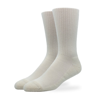 SILVER SOLID RIBBED SOCKS | OFF WHITE