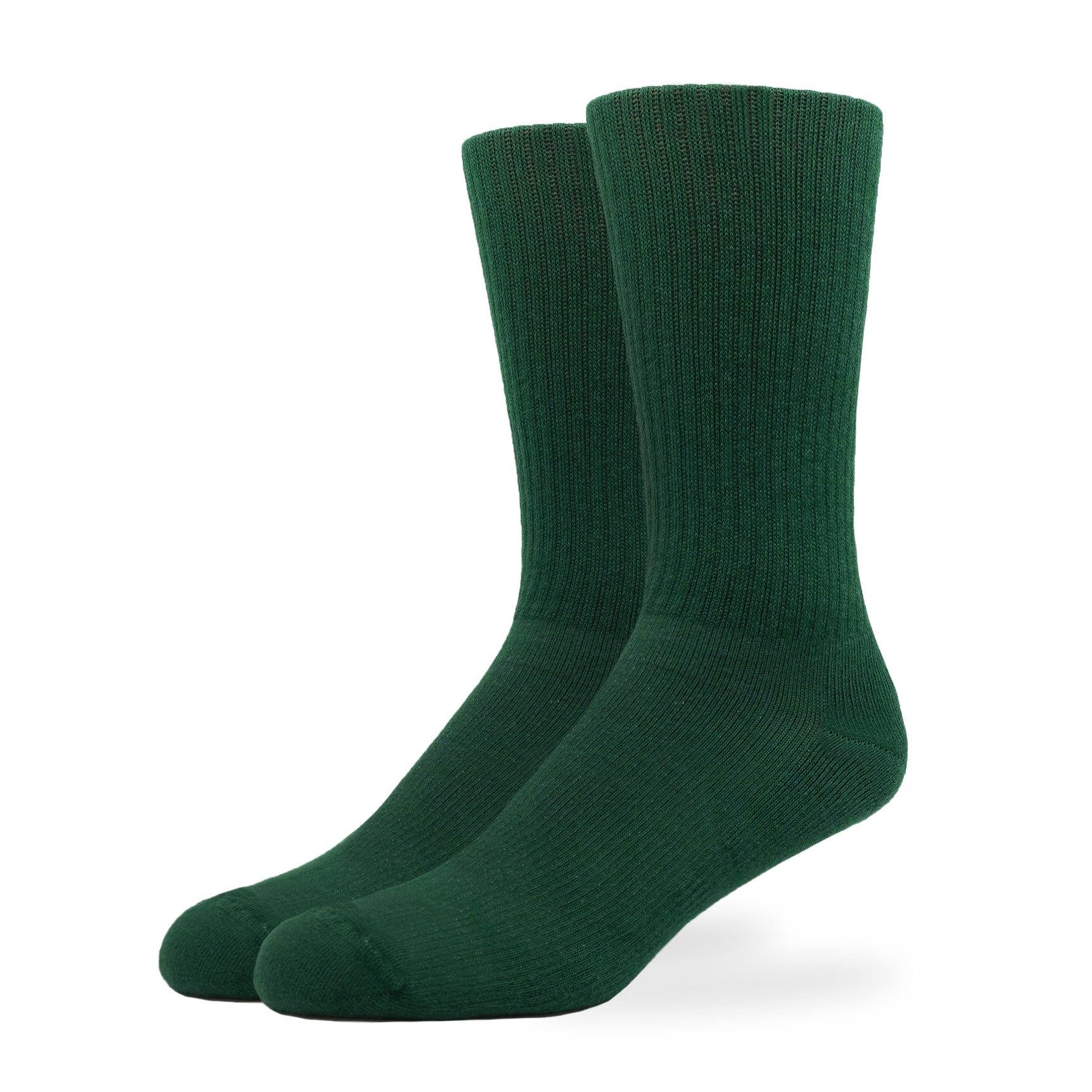 Forest Green Fine Ribbed Socks