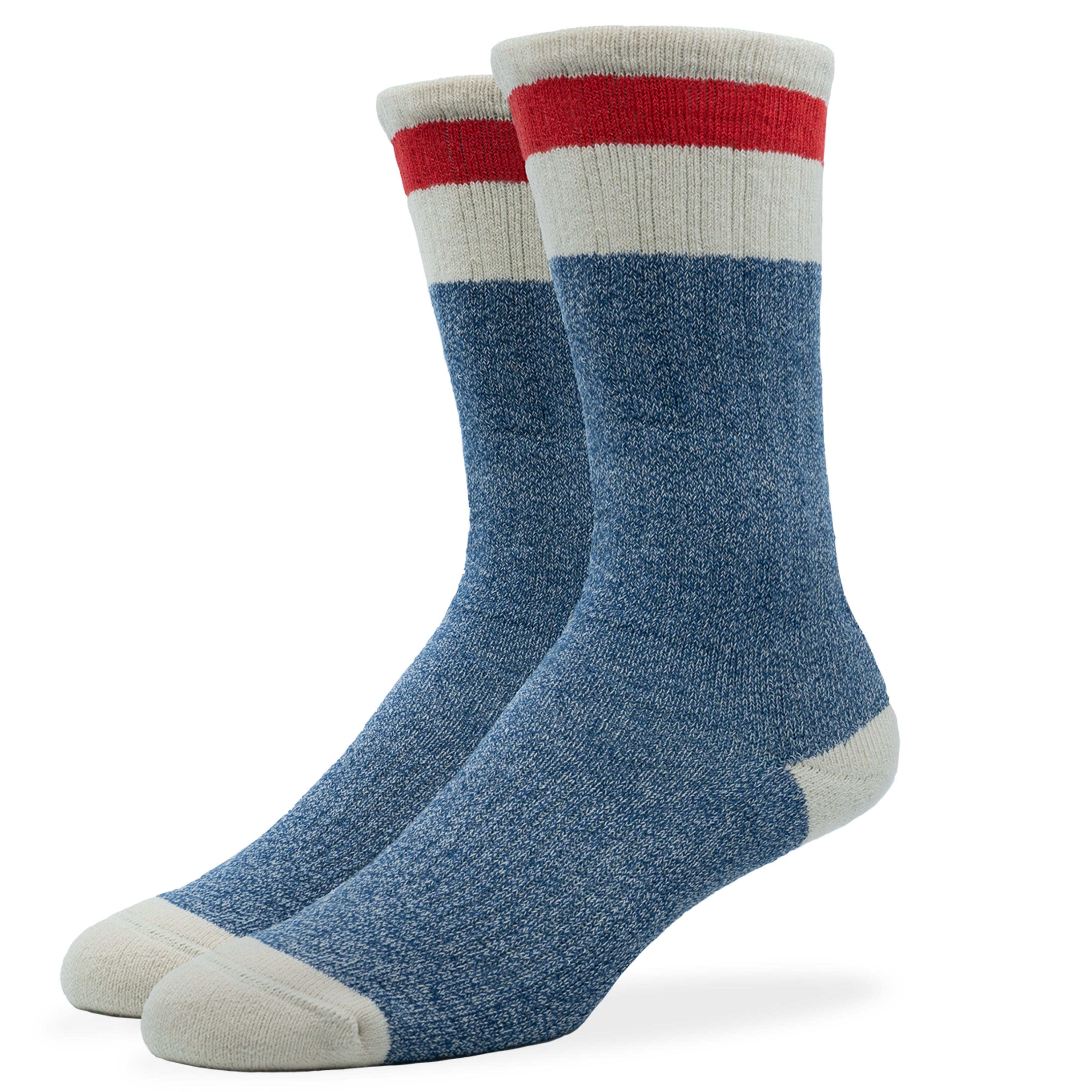 SILVER BOOT SOCKS  BLUE RED – SixSox